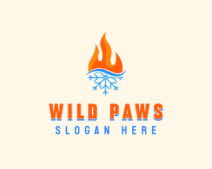 Fire Snow Thermal  logo design