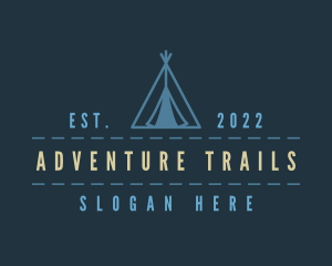 Tent Adventure Camp logo design