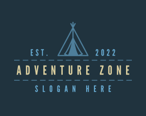 Tent Adventure Camp logo design