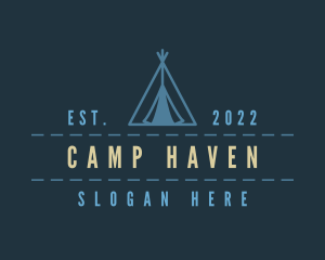 Tent - Tent Adventure Camp logo design