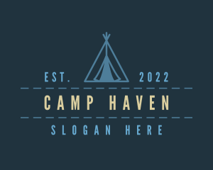 Tent Adventure Camp logo design