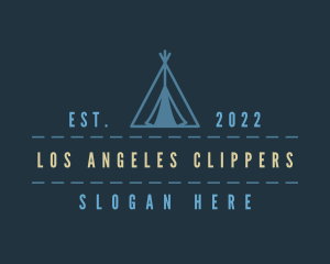 Camper - Tent Adventure Camp logo design