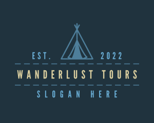 Tent Adventure Camp logo design