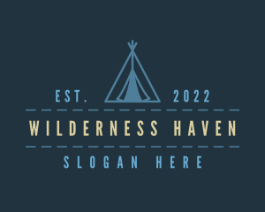 Survivalist - Tent Adventure Camp logo design