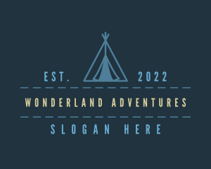 Tent Adventure Camp logo design