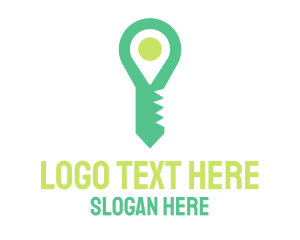 Locator - Green Key Locations logo design