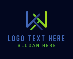 Merchandise - Blue Green Letter K logo design