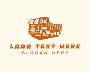 Driver - Dump Truck Transport logo design