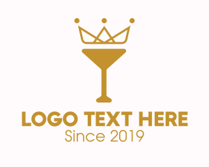 Gold Crown Chalice logo design