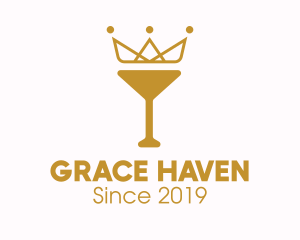 Liquor Store - Gold Crown Chalice logo design
