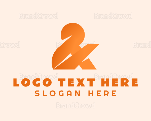 Orange Bold Ampersand Logo