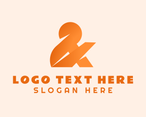 Stylish - Orange Bold Ampersand logo design
