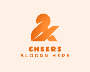 Upscale - Orange Bold Ampersand logo design