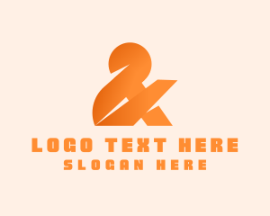 Orange - Orange Bold Ampersand logo design