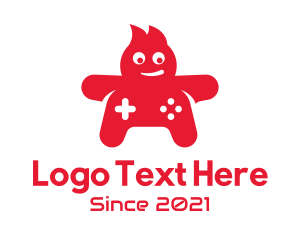 Gamer - Fire Gamer Mascot logo design