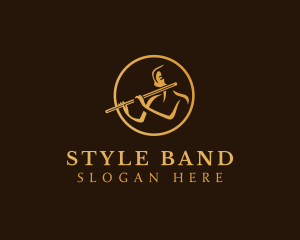 Flute Musical Instrument logo design