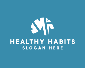 Healthy Medical Brain logo design