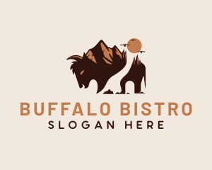 Mountain Buffalo Bison logo design