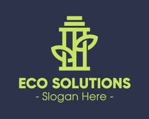 Environmental - Green Environmental Pillar logo design