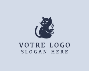 Veterinarian - Pet Coffee Cat logo design