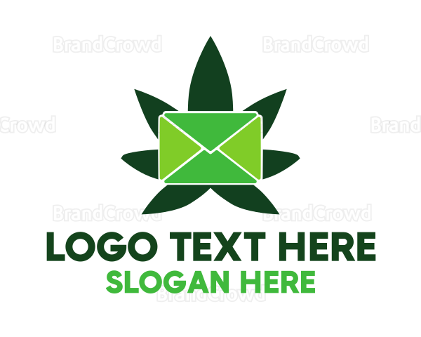 Green Marijuana Mail Logo