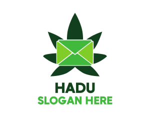 Application - Green Marijuana Mail logo design