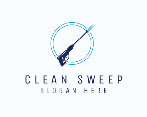 Custodian - Cleaning Service Pressure Washer logo design