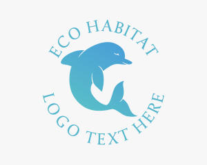 Biodiversity - Marine Blue Dolphin logo design