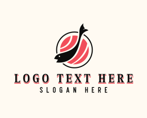 Sashimi - Fish Sushi Restaurant logo design