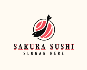 Fish Sushi Restaurant logo design