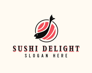 Fish Sushi Restaurant logo design