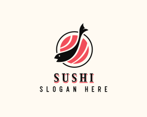 Fish Sushi Restaurant logo design