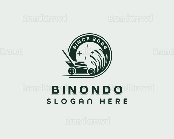 Landscaping Lawn Mower Logo