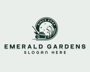 Landscaping Lawn Mower logo design