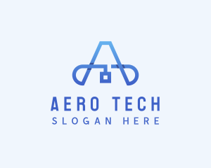 Generic Tech Letter A logo design