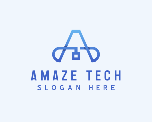 Generic Tech Letter A logo design