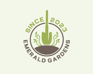 Nature Garden Shovel logo design