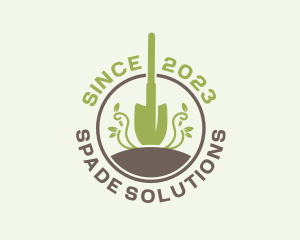 Nature Garden Shovel logo design