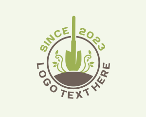 Soil - Nature Garden Shovel logo design