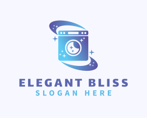 Clothes Washer - Gradient Washing Machine logo design