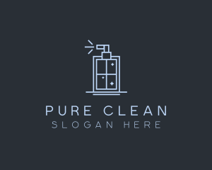 Cleaning Spray Bottle logo design