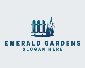 Grass Fence Lawn Care logo design