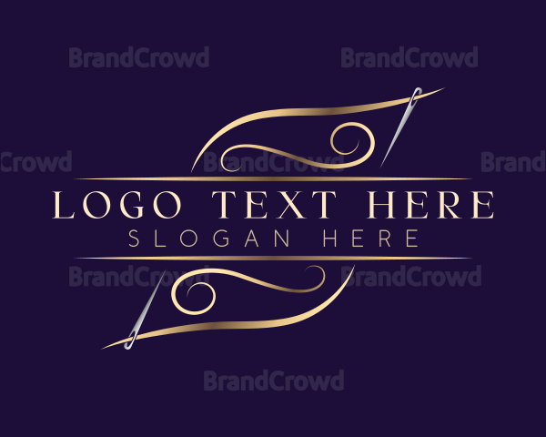 Elegant Needle Thread Logo