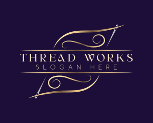 Elegant Needle Thread logo design