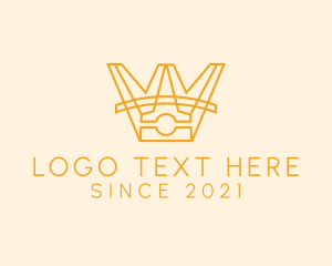 Vlog - Gold Crown Camera logo design