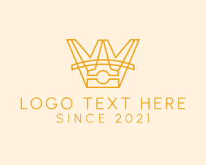 Wireframe - Gold Crown Camera logo design