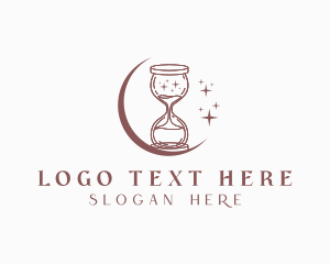 Moon Hourglass Sparkle Logo