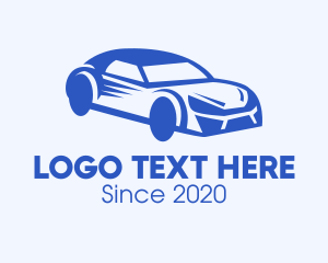 Buggy - Blue Coupe Car logo design