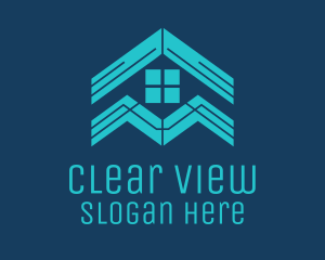 Window - Blue House Roof Window logo design