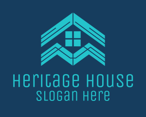 Establishment - Blue House Roof Window logo design